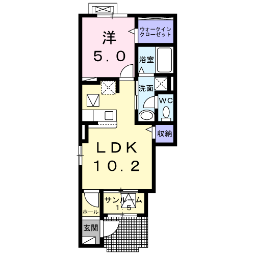 クラール南城　Ａの間取り