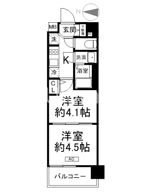 【エステムコート京都祥邸の間取り】