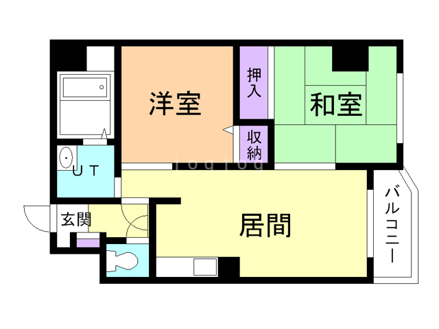 釧路市幸町のマンションの間取り