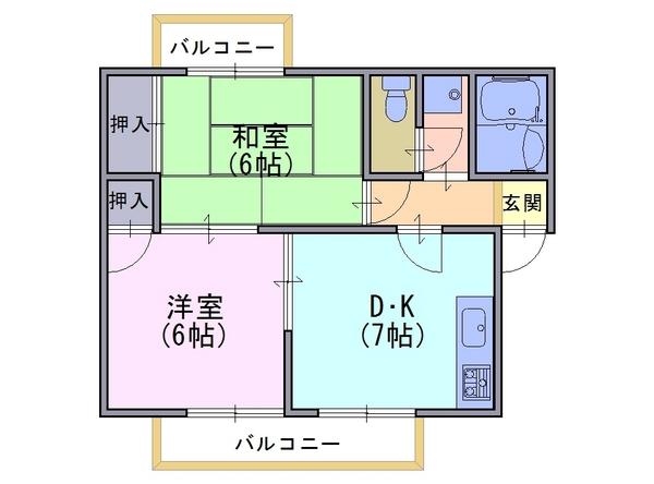 【クレール・コートB棟の間取り】