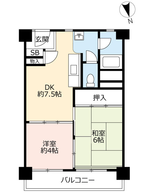 ＵＲ上飯田第２の間取り