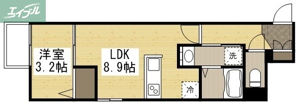 月光　岡山旭東町の間取り