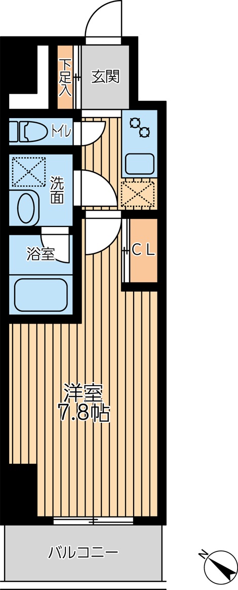 横浜市南区新川町のマンションの間取り