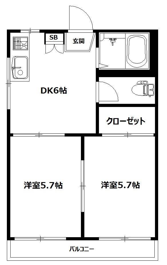ハイツ霞台の間取り