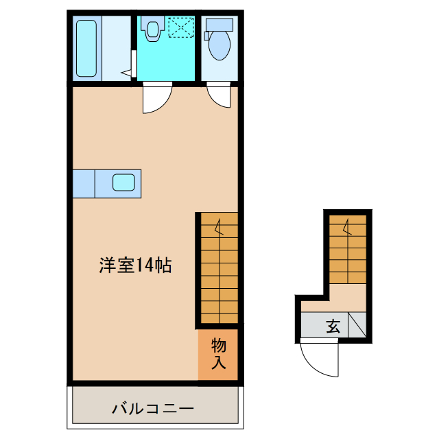 曽於市末吉町諏訪方のアパートの間取り
