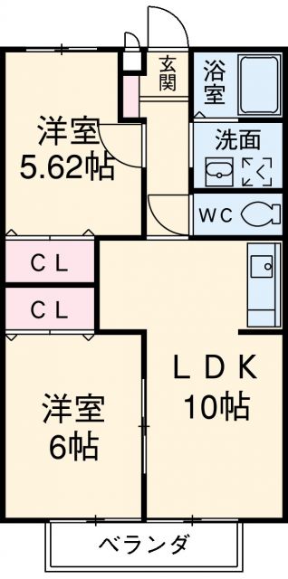 エスペラント不吹の間取り写真