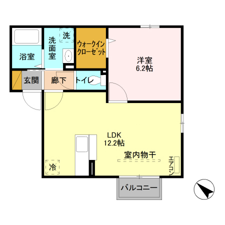 行田市桜町のアパートの間取り