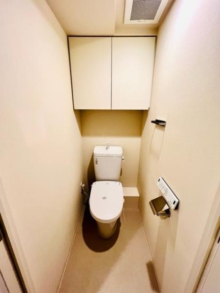 トイレ　落ち着いた色調のトイレです