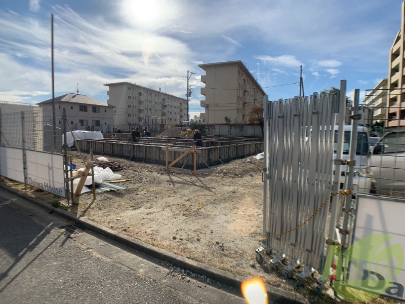 洗面設備　物件はこちらに建設予定となっております。