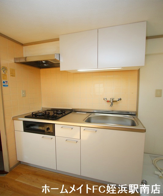 キッチン　★グリル付き2口コンロのシステムキッチン★