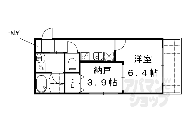 ブランネージュ二条城北の間取り写真
