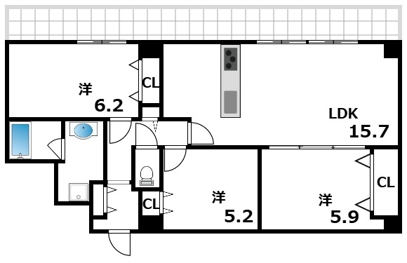 LIBMARK oimatsuchoの間取り写真