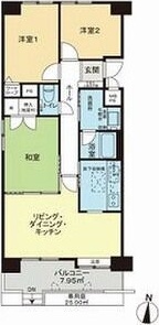 札幌市電 中島公園通駅 徒歩6分 11階建 築41年の間取り写真