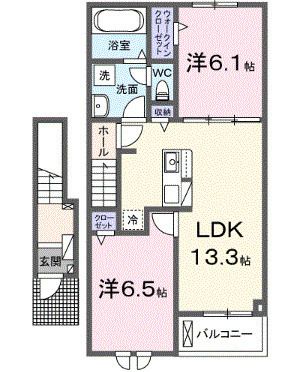 ＪＲ福知山線 篠山口駅 バス乗車時間：20分 最寄りバス停で下車 徒歩19分 2階建 築1年の間取り写真
