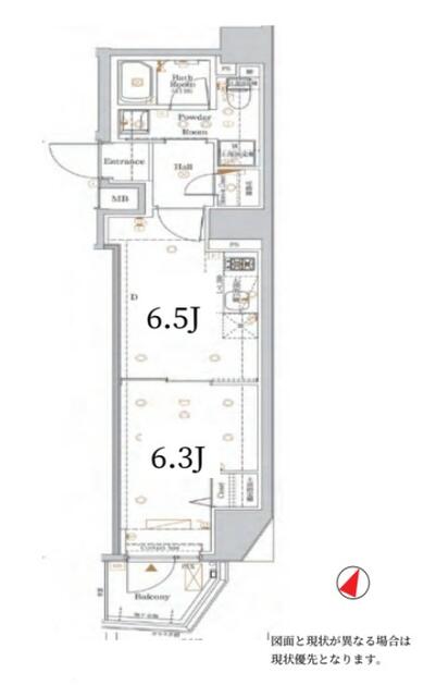 京王新線 初台駅 徒歩7分 11階建 築6年の間取り写真