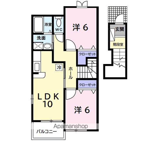 ＪＲ内房線 木更津駅 バス乗車時間：8分 最寄りバス停で下車 徒歩5分 2階建 築22年の間取り写真