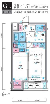 東武伊勢崎線 東向島駅 徒歩11分 5階建 築8年の間取り写真