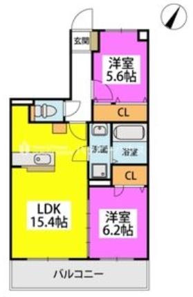 大野城市筒井のマンションの間取り