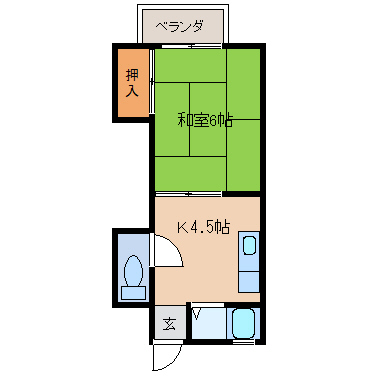 ぱすてるモーニングAの間取り