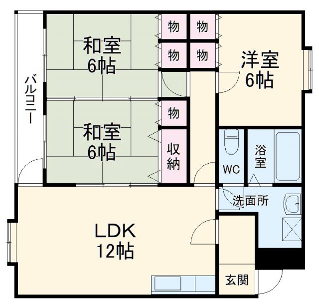 岐阜市祈年町のマンションの間取り