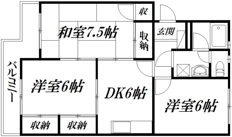 浜松市中央区初生町のマンションの間取り