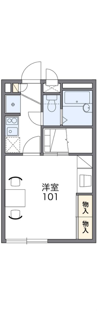 大阪市東住吉区杭全のアパートの間取り