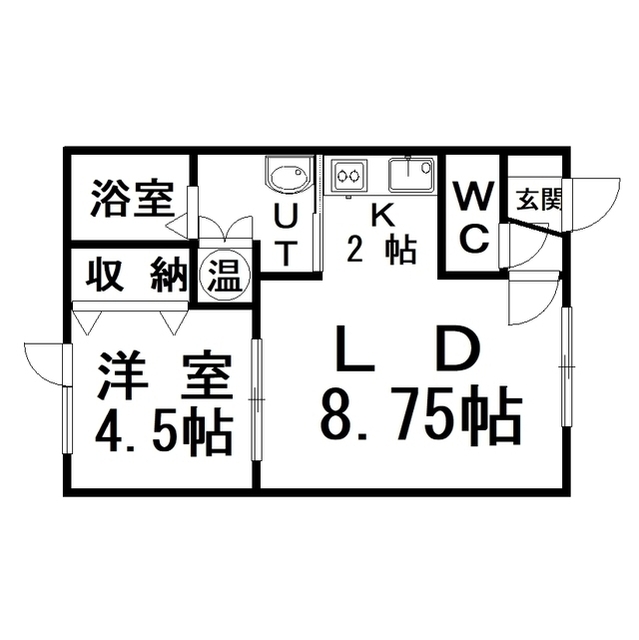 クリア釧路木場の間取り