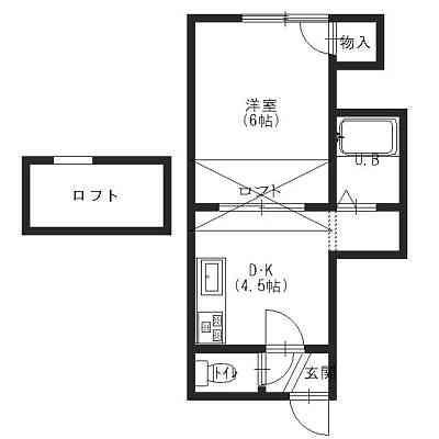 函館市人見町のアパートの間取り