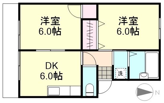 プレジール富井　A棟の間取り