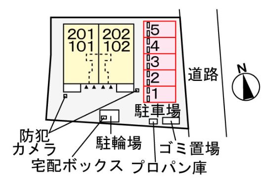 【メゾフォルテ野市IIの駐車場】