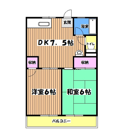 東京都多摩市連光寺６（アパート）の賃貸物件の間取り