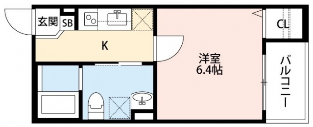 大阪市東住吉区鷹合のアパートの間取り