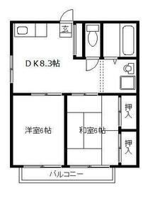 横浜市緑区いぶき野のアパートの間取り