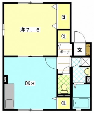 浜松市中央区志都呂のアパートの間取り