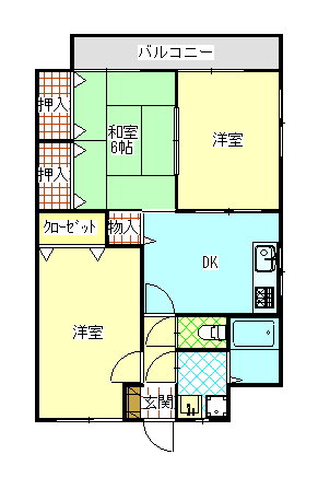 フレンドリーハイツの間取り