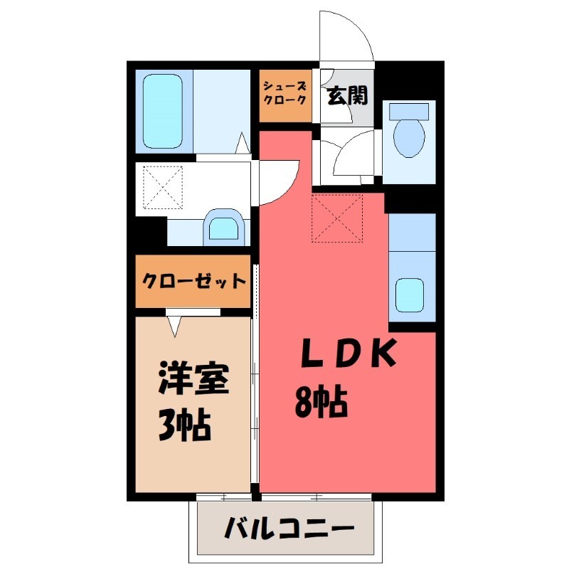 セントラルヴィレッジ Aの間取り