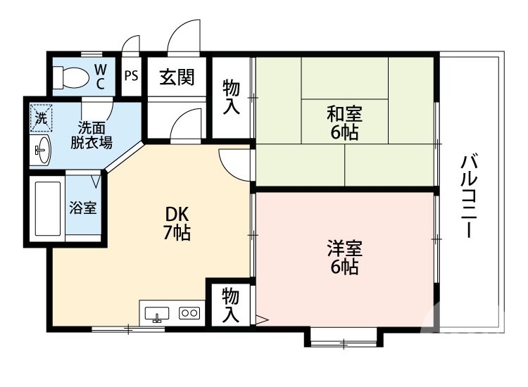 堺市堺区大仙西町のマンションの間取り