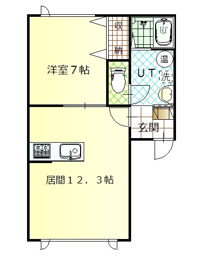 【上川郡東川町西町のアパートの間取り】