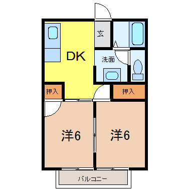 セジュール菊地Ａの間取り