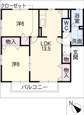 フォンテーヌＡ棟の間取り