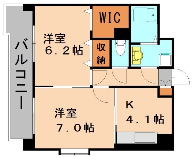 福岡市博多区吉塚のマンションの間取り