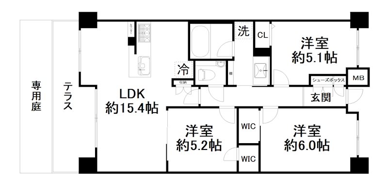 パラドール京都下鴨の間取り