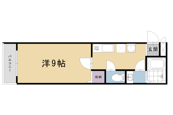 京都市東山区本町９丁目のアパートの間取り