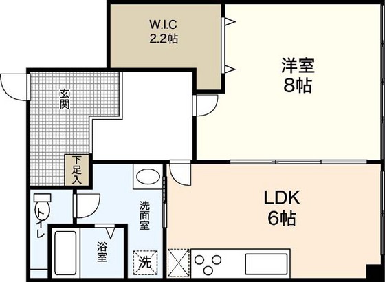 広島市中区東白島町のマンションの間取り