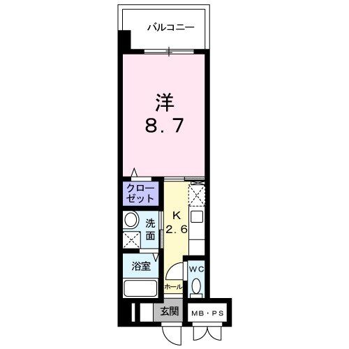 大牟田市本町のマンションの間取り