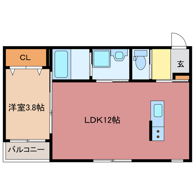 三重郡川越町大字高松のアパートの間取り