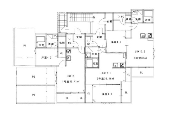 【メゾンクレール井尻南壱番館の建物外観】