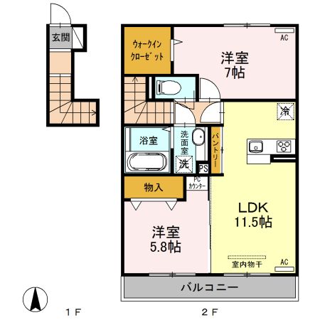 【ヴェネレ／イルソーレ　イルソーレの間取り】