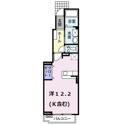 府中市中須町のアパートの間取り