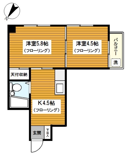 横浜市西区浅間町のマンションの間取り